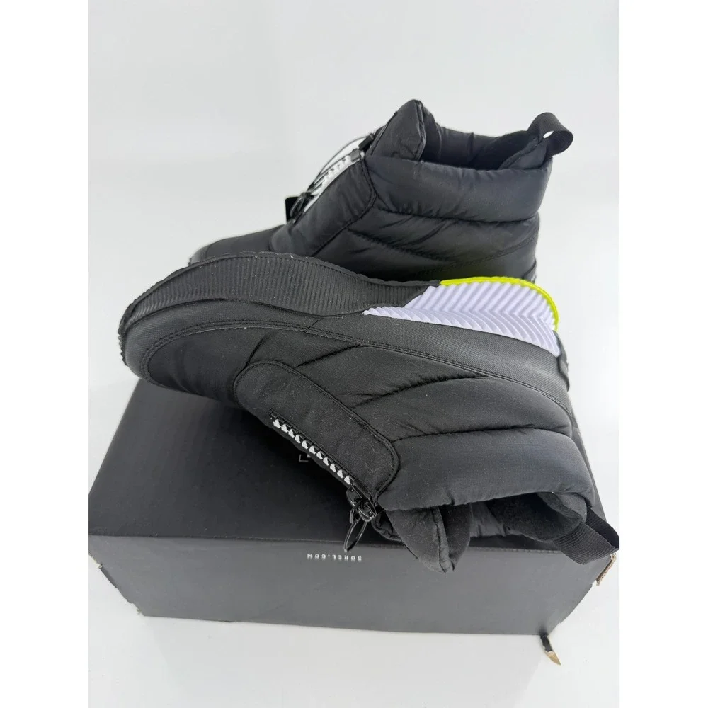 Sorel Women's Black/White Out N About III‎ Puffy Zip Size 6.5 New Snow Boots